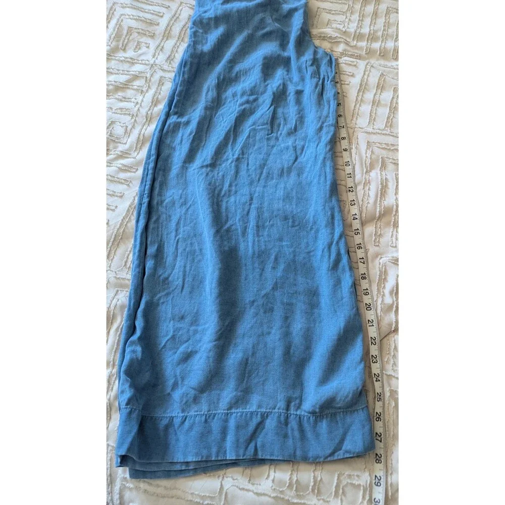 Women’s Joie Lyocell Wide Leg Pants Small smocked waist pull on chambray blue